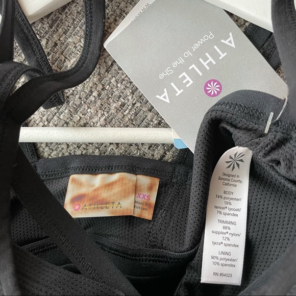 Athleta Athleisure Drishti Tank Top Built in Sports Bra Black Size XXS - Picture 7 of 11
